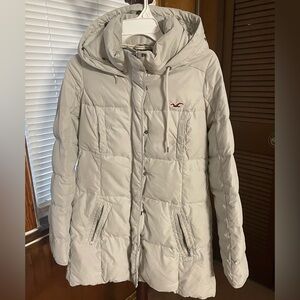 Hollister down Jacket - Gray( size: L)
